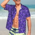 thumbnail image 5 of Lsque New Year Snowflakes pattern Hawaiian Shirt for Men, Unisex Summer Beach Casual Short Sleeve Button Down Shirts-XX-Large, 5 of 9