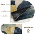 thumbnail image 6 of Round Rugs 3Ft, Navy Blue Yellow Geometric Round Area Rug Washable Indoor Throw Carpet, Modern Abstract Art Small Non Slip Circle Rug for Bedroom Living Room Home Decor Aesthetic, 6 of 8