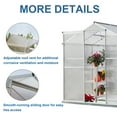 thumbnail image 4 of Greenhouse, 6x8 FT Greenhouse for Indoor, 2 Vent Window with Door Walk-in Hobby Greenhouse Aluminum Hot House for Outdoor Garden Backyard, Plant Greenhouses, Portable Heavy Duty Garden Greenhouse, 4 of 6