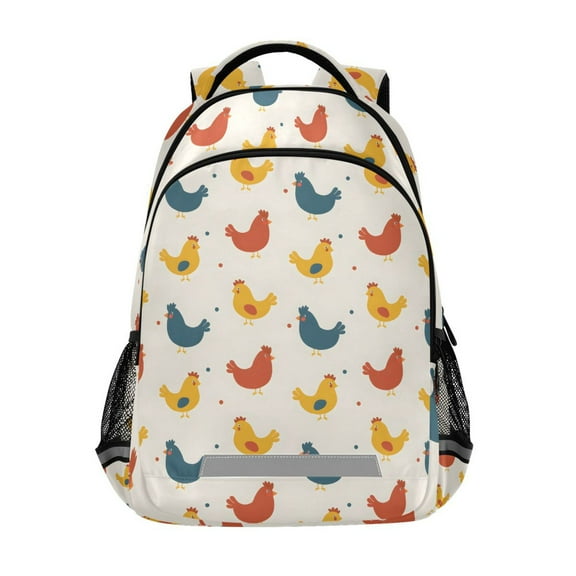 ALAZA Cute Chicken Backpack Elementary School Bag Bookbag Travel Rucksack
