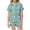 0-Mint Green911, variant on WOYY Toddler Girls Bow Outfit Set Short Sleeve Button Shirt Shorts Sleepwear, Sizes 2-3T