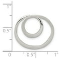 thumbnail image 3 of 925 Sterling Silver Solid No bail Polished Circle Pendant Necklace 22x20mm Wide Pendant for Women, 3 of 4