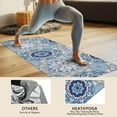 thumbnail image 4 of Blue Ethnic Mandala Pattern Hot Yoga Mat Towel Non Slip for Hot Yoga - Quick-Drying Yoga Mat Cover with 4 Corner Pockets with Travel Bag - Hot Yoga Towel Non Slip Grip Moisture Wicking Sweat 70"x26", 4 of 6
