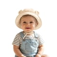 thumbnail image 6 of PureCasa Baby Summer Sun Hat for 0-3 Years Infant Boys Girls Comfortable Breathable Outdoor Hat Toddler Cotton Bucket Hats with Straps, 6 of 7