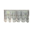 thumbnail image 2 of Arched Lace Semi-Sheer Chiffon Valance Curtain with Embroidery, Rod Pocket Design, White Polyester Fabric, 59x22 Inches, for Doors and Windows, 2 of 6