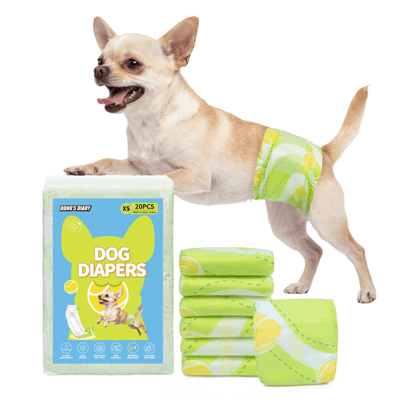 Dono Disposable Male Dog Wraps, Super-Absorbent, Leak Proof Fit X-Small 20 Count