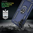 thumbnail image 5 of Galaxy A13 5G Case, Samsung A13 5G Case with HD Screen Protector, [Military-Grade] Magnetic Ring Holder Kickstand Shockproof Protective Phone Case for Samsung Galaxy A13 5G, Blue, 5 of 14