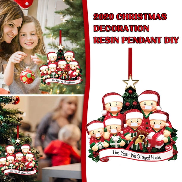 Teissuly Iron Personalized Survived Family Of Ornament 2020 Christmas Holiday Decorations Teissuly WER202311017055