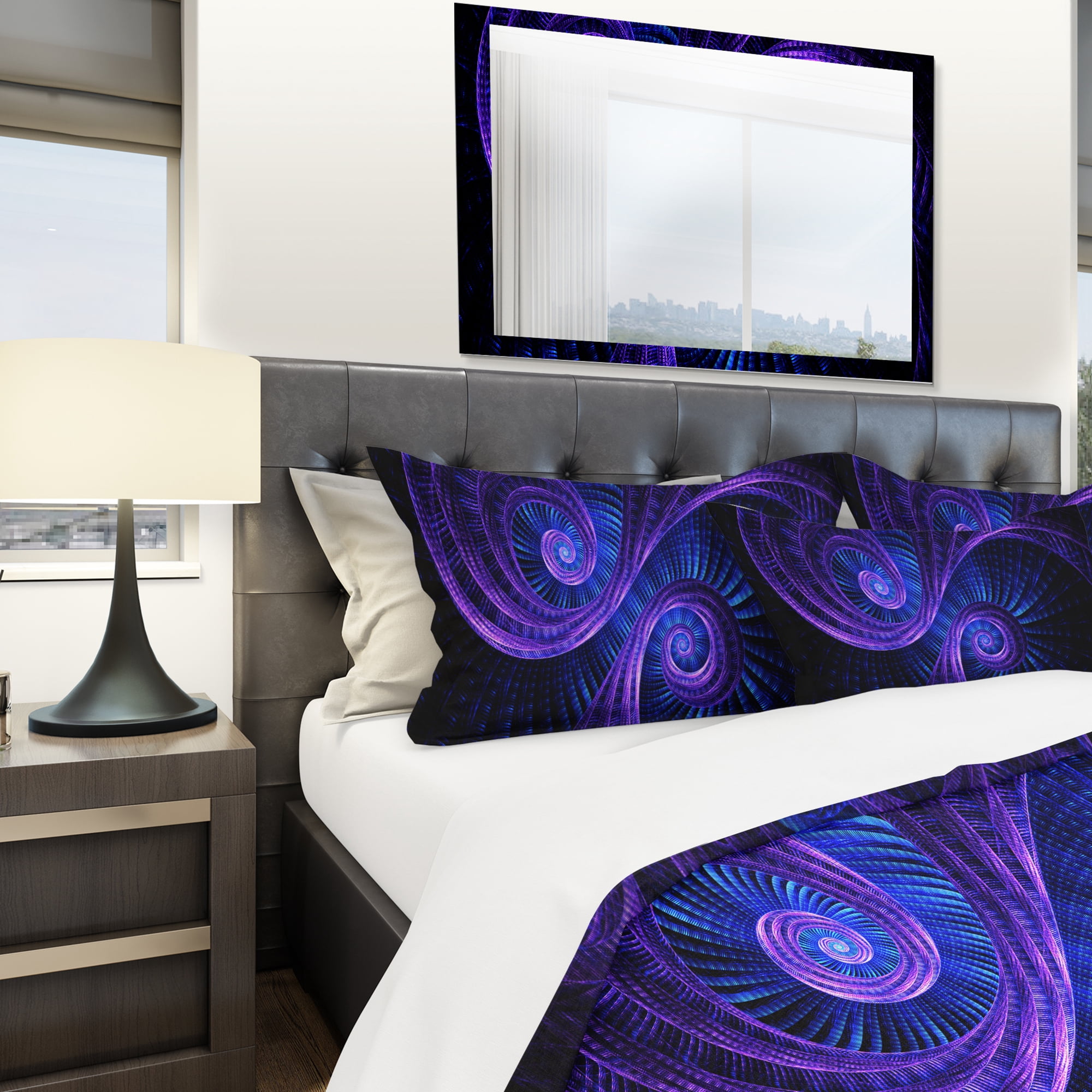 Designart 'Royal Purple & Blue Dream' Modern & Contemporary Duvet Cover Set