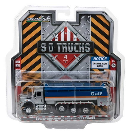 Ford Oil Tanker - Greenlight SD Trucks: 2018 INTL Work Star Gulf Oil Tanker 1/64 Scale