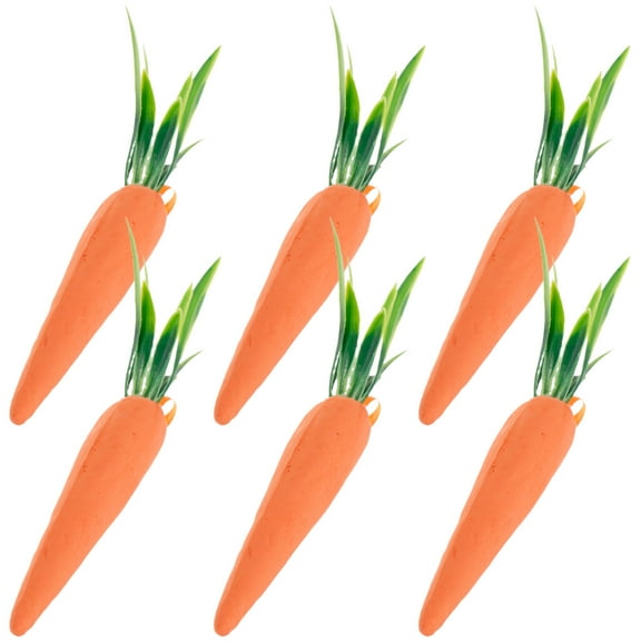 Hemoton 6pcs Easter Hanging Carrot Fake Carrots Hanging Decoration Foams Carrot Pendants