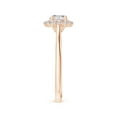 thumbnail image 3 of ANGARA Natural Classic Diamond Scalloped Halo Ring in 14K Rose Gold for Women (Size-5.2mm| Color-I-J| Clarity-I1-I2) | April Birthstone, Anniversary, Jewelry Gift for Women | Natural Diamond Ring, 3 of 9