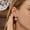 Silver flower-1, variant on 14K Gold Plated Pearl Dangle Earrings for Women, Hypoallergenic Small Pearl Drop Huggie Hoop Earrings, Dainty Trendy Wedding Jewelry Gifts for Daily Party Dating