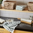 thumbnail image 4 of DII Dark Green Windowpane Terry Dishtowel 4 Piece 16x26, 4 of 4