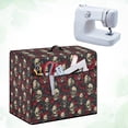 thumbnail image 4 of HELLHERO Sewing Machine Cover with Top Handle and Side Essentials Pockets Washable Protective Skull and Rose Tote, 4 of 8