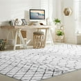 thumbnail image 2 of Reepow 6x9 Grey White Modern Machine Washable Neutral Geometric Super Soft Faux Wool Area Rugs for Living Dining Room Bedroom, 2 of 8