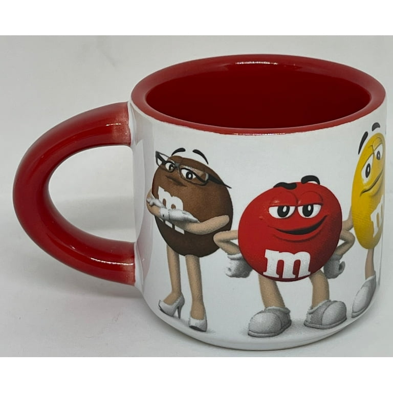 M&M's World Orlando Espresso Mug Shot Glass Red Brown Yellow Blue