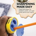 thumbnail image 3 of BAZIC 3-Hole Pencil Sharpener, Standard Jumbo & Super Jumbo Triple Hole Handheld Manual, Assorted 144-Pack, 3 of 7