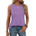 thumbnail image 2 of Camiseta Sin Mangas Informal de Cuello Redondo y Corte Holgado para Mujer, Color , Talla XL, 2 of 9