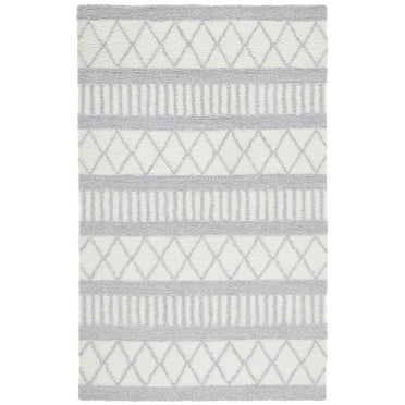 SAFAVIEH Vermont Xzavier Geometric Area Rug, Ivory/Grey, 6' x 9'