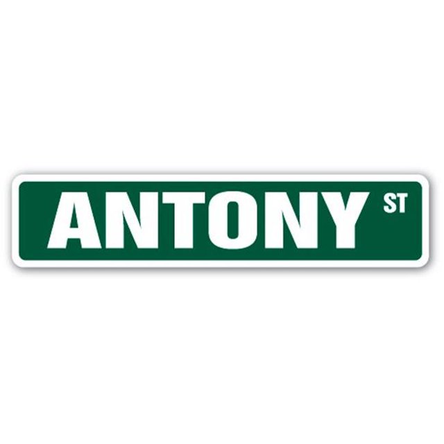 SignMission SS-ANTONY 4 x 18 in. Childrens Name Room Street Sign - Antony