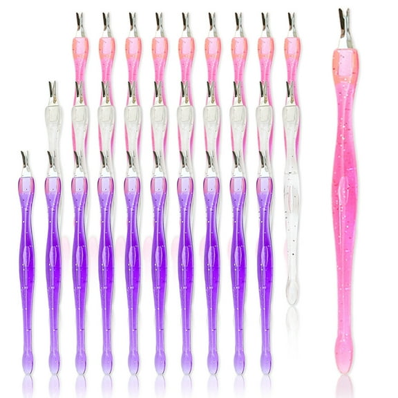 30 pcs Nail Cuticle Knife Cuticle Trimmer Remover Pusher Stainless Steel with Plastic Handle