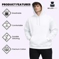 thumbnail image 5 of BILLIONHATS 24 Pack of Wholesale Hoodie Sweatshirts, Men's Women's Unisex Hoodies Cotton Blend, Bulk Adults Sweatshirt, Homeless Donation WHITE SIZE X-LARGE, 5 of 7