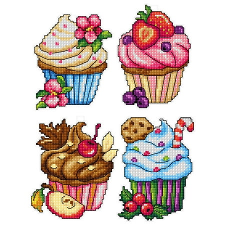 UPC: 4779055670167 | Cupcakes 105CS Counted Cross-Stitch Kit