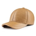 thumbnail image 1 of Spring Genuine Leather Baseball Cap In Men Brand New Warm Real Cow Leather Caps Hats ,Premium Material, 1 of 6