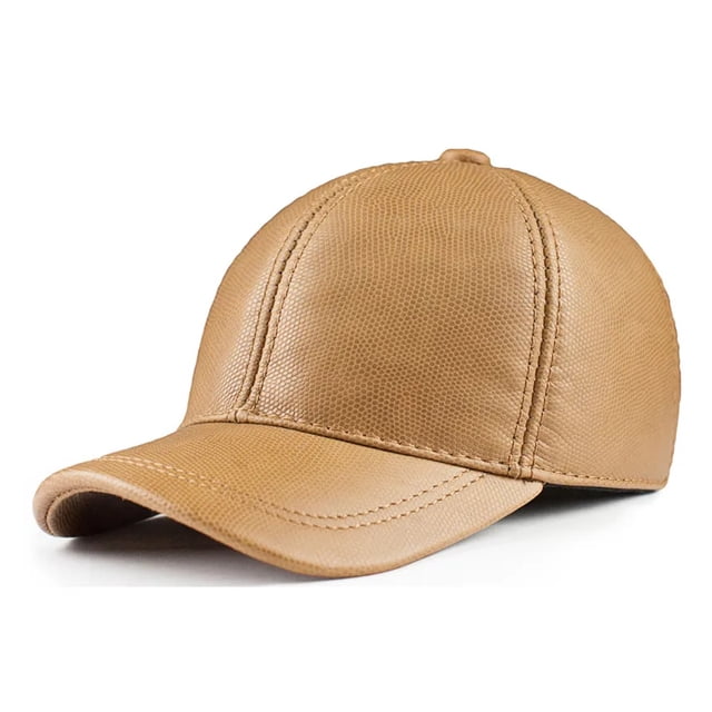 Spring Genuine Leather Baseball Cap In Men Brand New Warm Real Cow Leather Caps Hats ,Premium Material