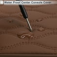 thumbnail image 5 of Car Center Console Cover Car Armrest Cover with Tissue Box 12.6"x6.69"x1.97" Brown Nappa Leather, 5 of 7