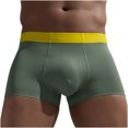 thumbnail image 2 of Big & Tall 3XL Men's Cotton Boxer Briefs, Green - Breathable, Comfortable, Classic Style, Machine Washable for Daily Wear, 2 of 6