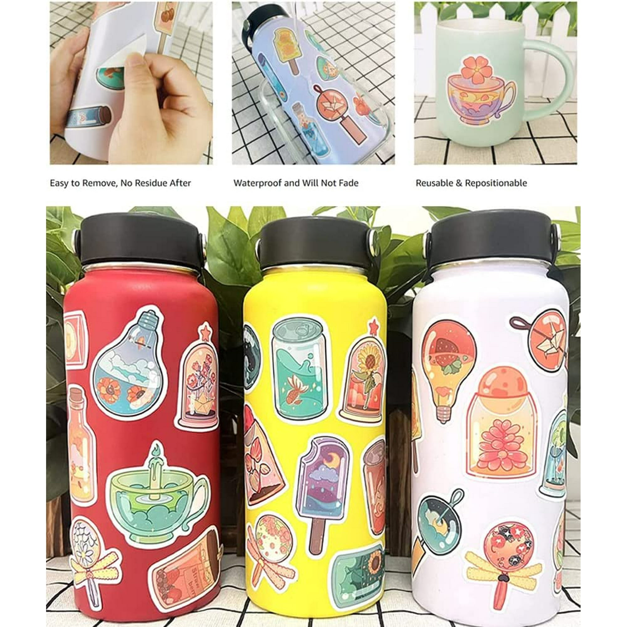 50 Pièces Autocollants Sirène Et Princesse En Vinyle - Mignons Et Imperméables Pour Filles - Ensemble DIY Pour Vélo, Planche à Roulettes, Casque