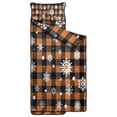 thumbnail image 2 of Orange and Black Plaid Christmas Snowflake Pattern Toddler Nap Mats for Kids Preschool,60"x20" Sleeping Mat Bag or Kids,Toddler Sleeping Bag,Toddler Nap Mat or Daycare, 2 of 6