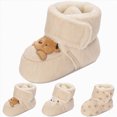 thumbnail image 4 of NOLDARES Baby Booties Infant Newborn Boys Girls Slippers Warm Crib Sock Shoes Indoor First Walker Prewalker(Brown,1), 4 of 9