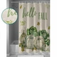 thumbnail image 3 of 60x72 Inch Shower Curtains for Bathroom Hello Fall Fabric Bath Curtain Decor Farmhouse Pumpkins Thanksgiving Maple Leaf Waterproof Restroom Curtains Shower Set Accessories with 12 Hooks 60 Inch, 3 of 6