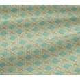 thumbnail image 5 of oneOone Viscose Jersey Fabric Leaves & Geometric Block Print Fabric BTY 60 Inch Wide, 5 of 5
