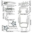 thumbnail image 5 of FENOHREFE 10pcs Stylish Silver Hairpin Trendy Hair Clip Casual Wear Hair Barrettes for Women and Children, 5 of 7