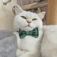 thumbnail image 3 of VINIPET Breakaway Cat Collar with Bow Tie and Bell for Small Med Cat (Christmas Green), 3 of 7