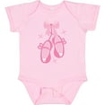 thumbnail image 3 of Inktastic Ballerina Pink Ballet Slippers Girls Baby Bodysuit, 3 of 5