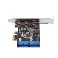 thumbnail image 1 of PCIE USB 3.0 Card, Pci-e USB 3.0 Header, Gold-plated Interface Computer Accessory For PCI-E X1 X4 X8 X16 Slot Office Home, 1 of 8