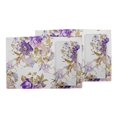 thumbnail image 3 of S4Sassy Purple Leaves,Lilac & Peony Floral Washable Printed Dining Reversible Tablemats With Napkins Set, 3 of 3