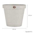 thumbnail image 2 of Kit de 3 Macetas de Plástico, Acabado Rattan, con Plato Externo para Evitar escurrimiento de AguA. Blanco Cantera, 2 of 4