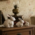 thumbnail image 7 of chaungfeng 3PCS Easter Bunny Figurines, Handmade Wood Rabbit Statue with Rope Beads, 3 Sizes Rustic Bunnies Animal Sculpture for Farmhouse Tiered Tray Mantel Display Decor, 7 of 7