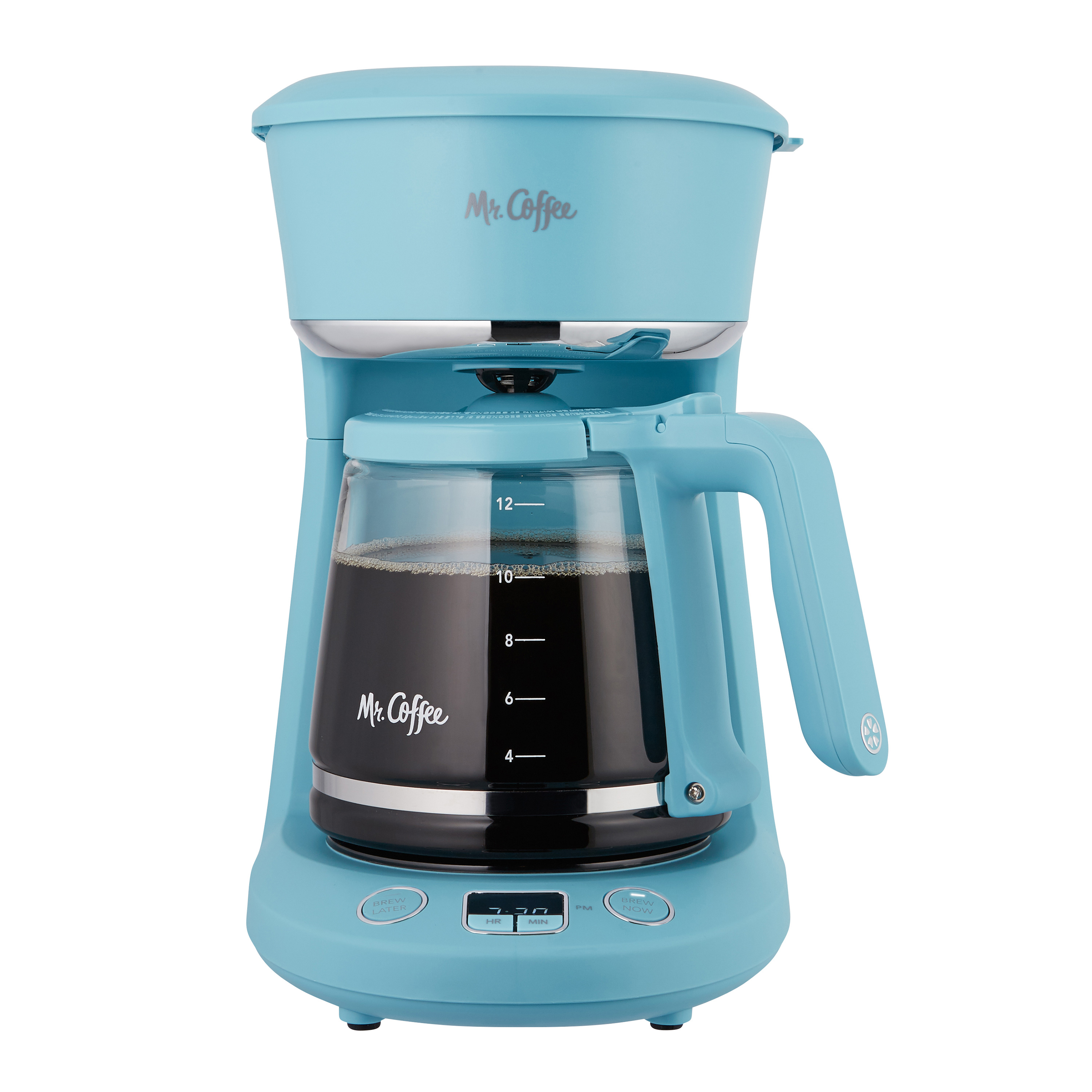 Mr. Coffee 12-Cup Programmable Coffeemaker, Arctic Blue, Brew Now or Later - image 3 of 5