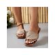 thumbnail image 3 of Fashionable Elegant Women's Slippers With Minimalist Woven Design, 3 of 5