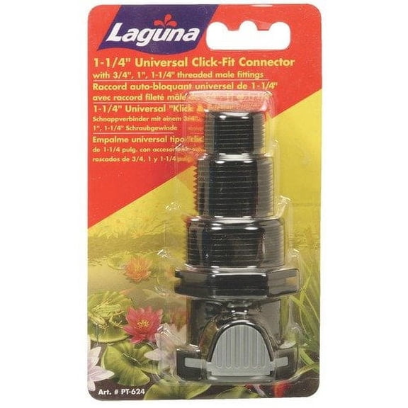 Laguna Click Fit Connector with Threaded Male Fitting 1 1 4 Inch