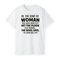 thumbnail image 3 of Be the Kind of Woman That When Your Feet Hit the Floor Each Morning T‑Shirt – Inspirational Sarcasm Graphic Tee for Women, 3 of 5