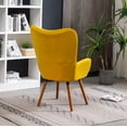 thumbnail image 6 of Cterwk Modern Velvet Accent Chair for Home, Bedroom, Living Room, Yellow, 6 of 9