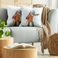thumbnail image 5 of Ambesonne Space Throw Pillow Cover 2 Pack, Astronaut Galaxy Journey, 16", Orange Grey Red, 5 of 7